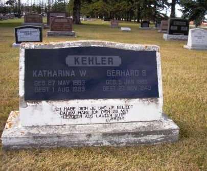 Gerhard S Kehler - Memorial Cemetery, Steinbach