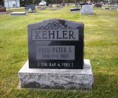 Pred. Peter S Kehler - Memorial Cemetery, Steinbach