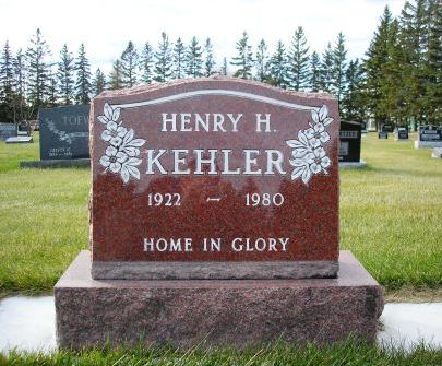 Henry H Kehler - Memorial Cemetery, Steinbach