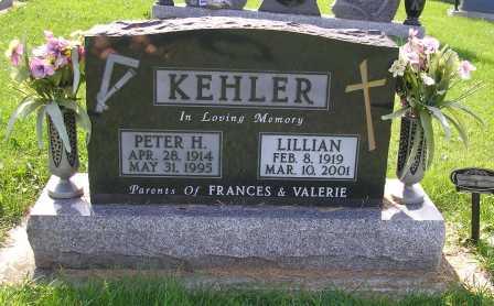 Peter H Kehler - Lillian Kehler - St. Pauls Luthern Cemetery
