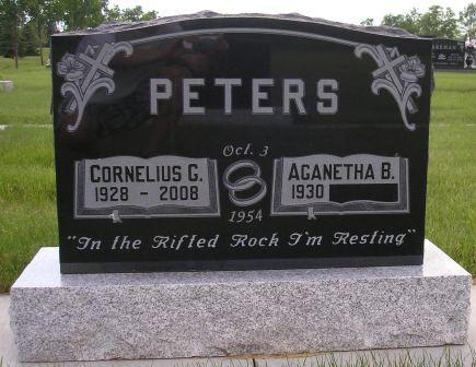 Cornelius G Peters - Steinbach Heritage Cemetery
