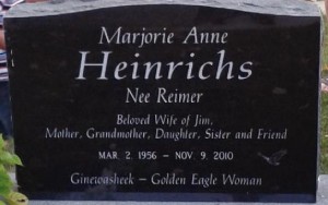 Marjorie Anne Heinrichs, Rosenort EMC Cemetery