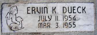 Ervin K Dueck, Randolph CMC Cemetery