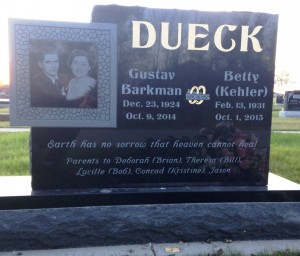 Gus & Betty Dueck, Heritage Cemetery, Steinbach, MB