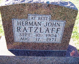 Herman John Ratzlaff, Mennonite Brethren Cemetery, Corn Washita County, Oklahoma USA