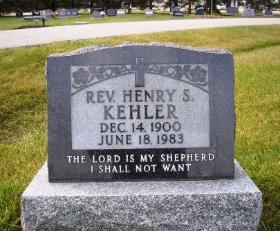Rev Henry S Kehler - Memorial Cemetery, Steinbach