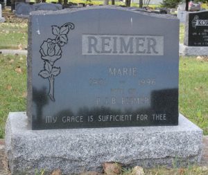 Marie Reimer, Rosenort EMC Cemetery