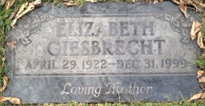 Elizabeth Giesbrecht, Elmwood Cemetery