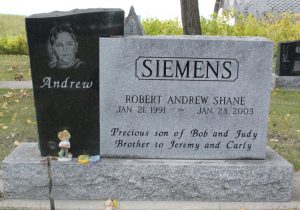 Robert Andrew Shane Siemens - Rosenort Cemetery