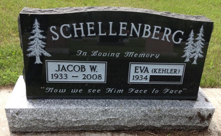Jacob W. Schellenberg, Heritage Cemetery, Steinbach, MB