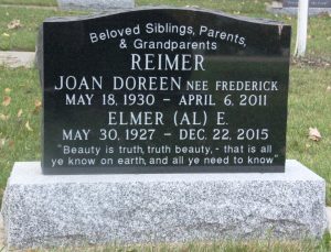 Joan Reimer, Rosenort EMC Cemetery