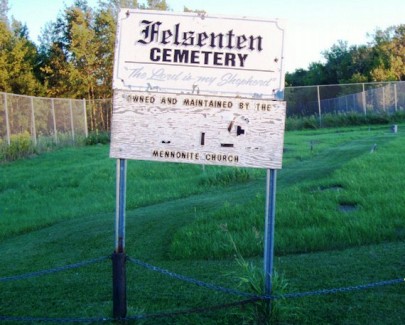 Felsenten Cemetery, Friedensfeld, MB